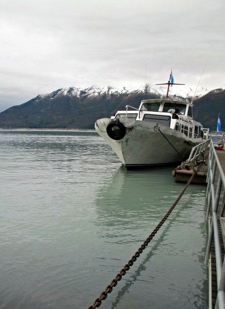 The boat is docked and ready to get us up close and personal with Perito Moreno.
