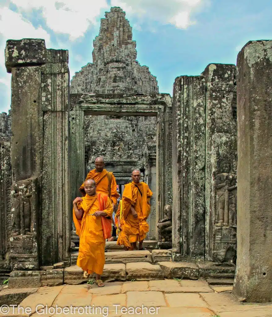 Cambodia Monks at the Bayon