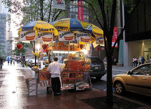 New York hot dog vendor photo