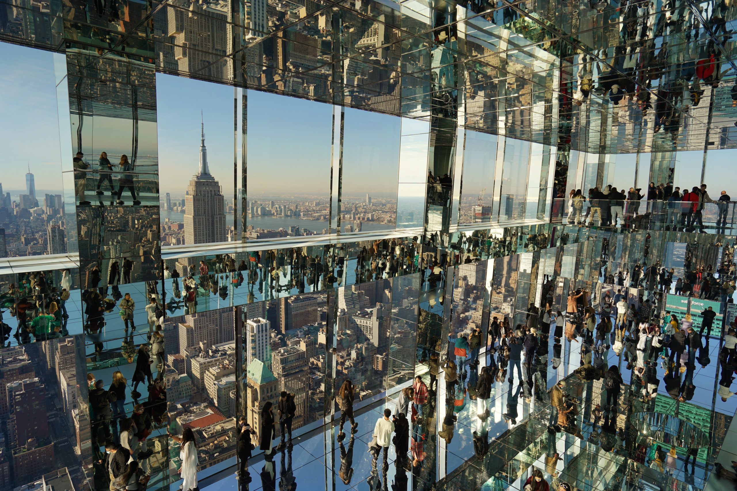 Block of colorful buildings on historic Macdougal Street in Greenwich Village in Manhattan, New York City