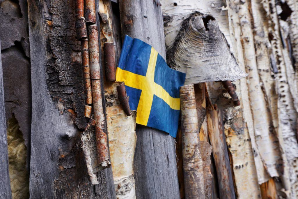 Skelleftea Swedish Lapland Flag