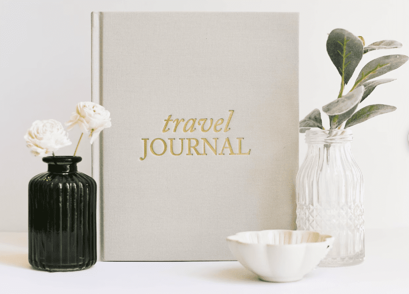 Product photo on Etsy of a travel journal