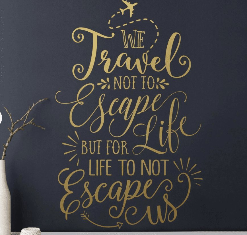 Etsy Travel Quote Wall Decal