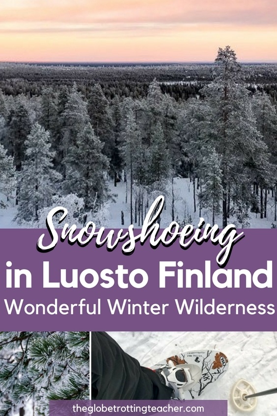 Snowshoeing in Luosto Finland