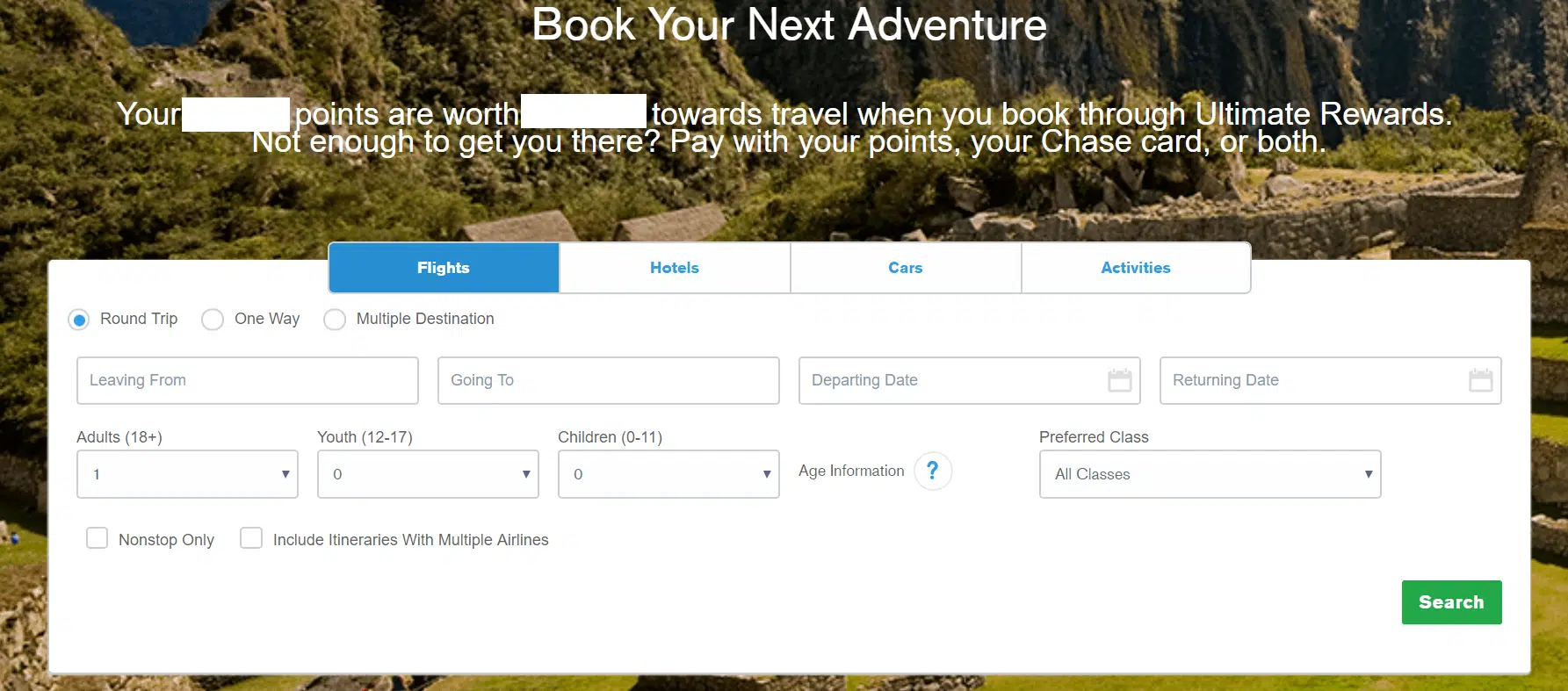 Chase UR Travel Portal 2