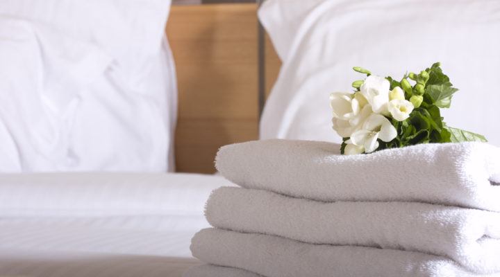 Hotel Bed with Towels