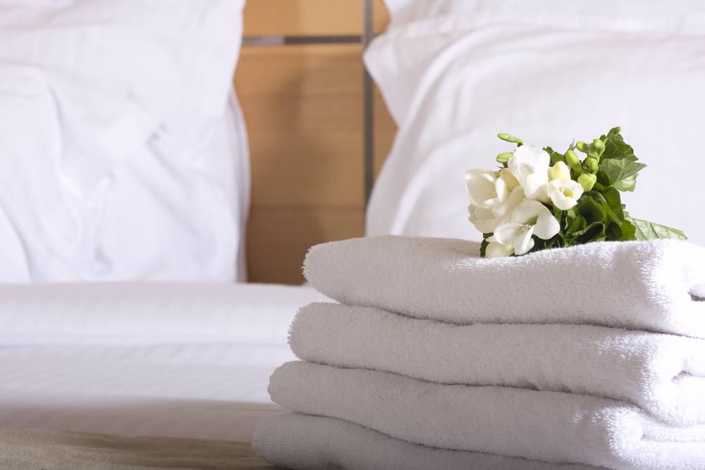 Hotel Bed with Towels