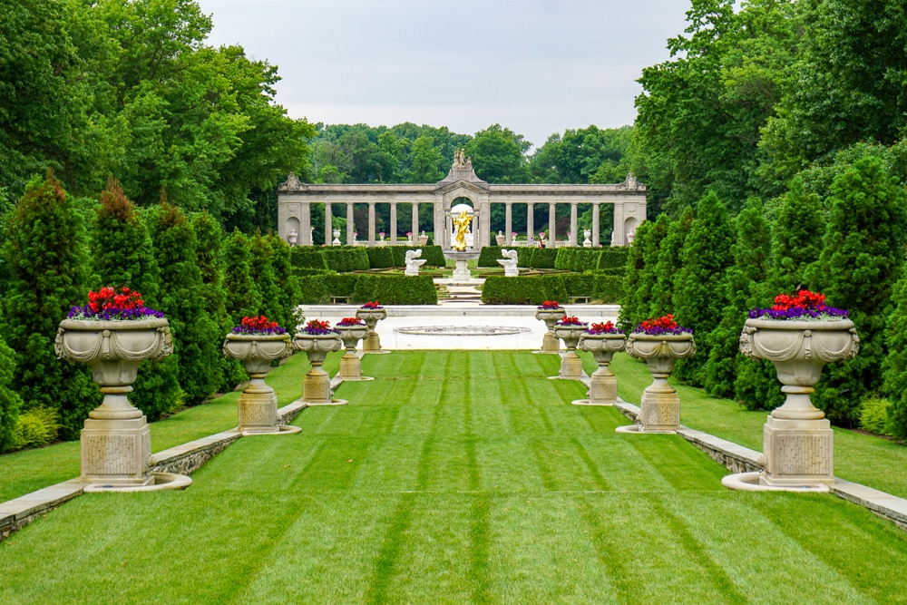 Formal French Gardens at Nemours Mansion in Wilmington Delaware