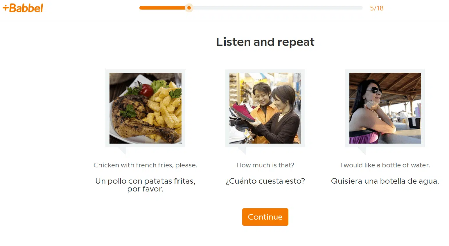Babbel Spanish Sentences