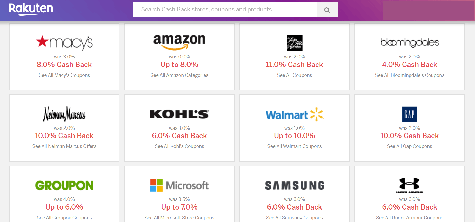 Rakuten Shopping Portal