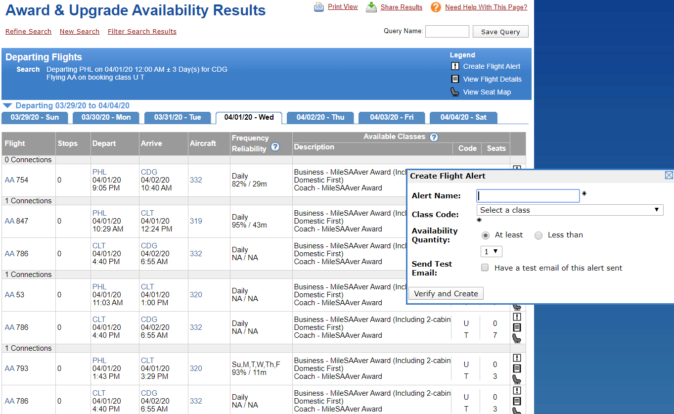 ExpertFlyer Flight Alert