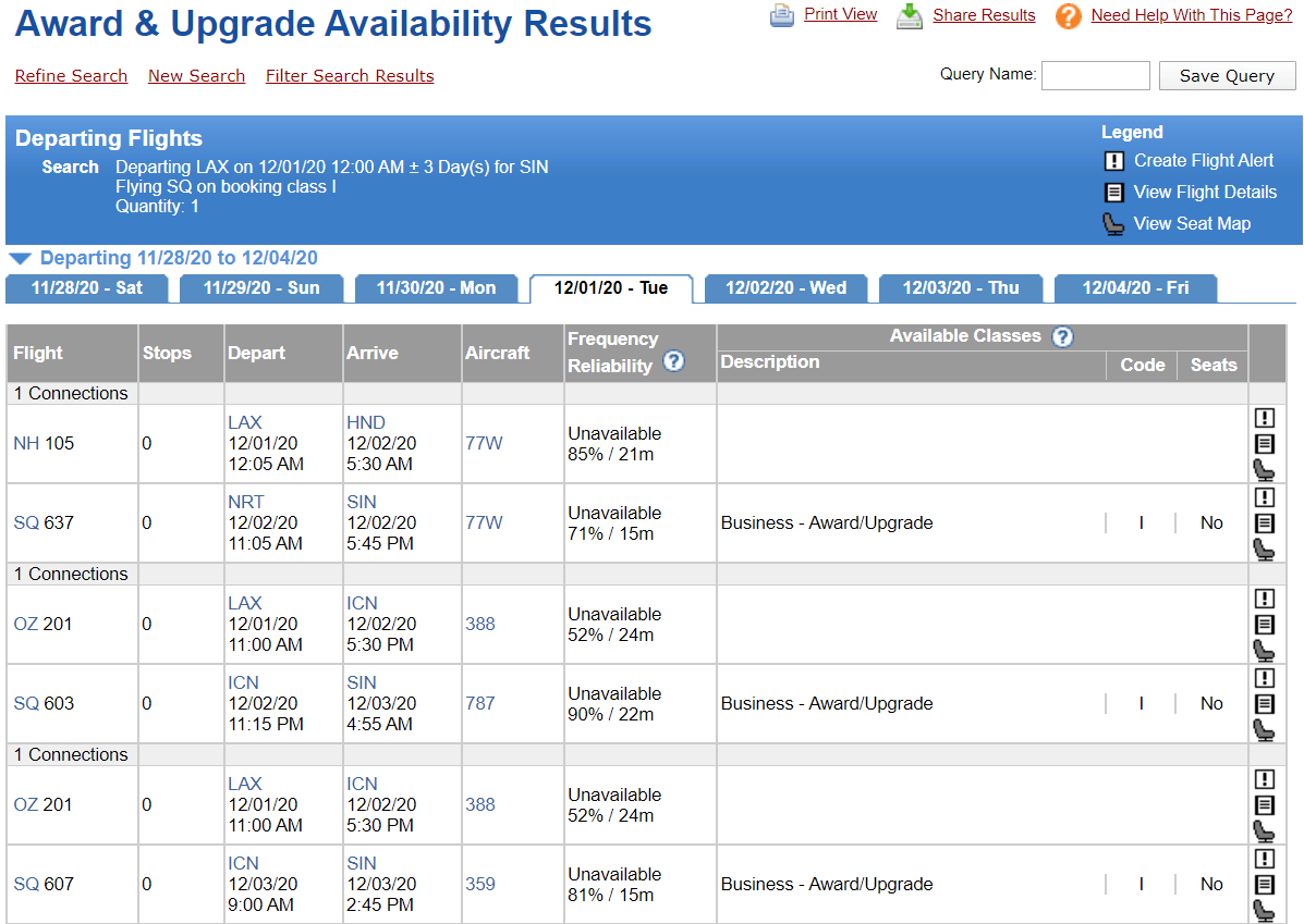 ExpertFlyer Example