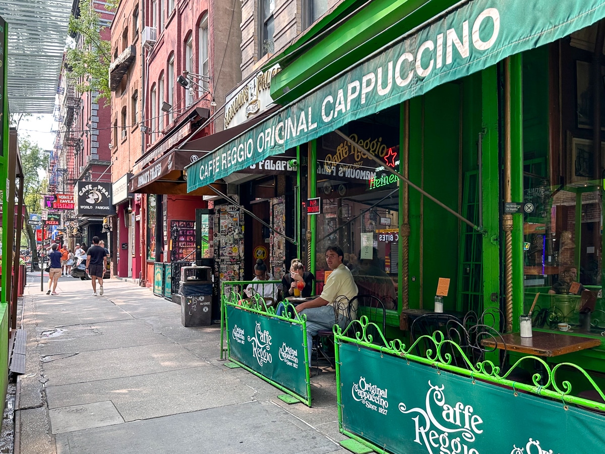Caffe Reggio on MacDougal Street in NYC