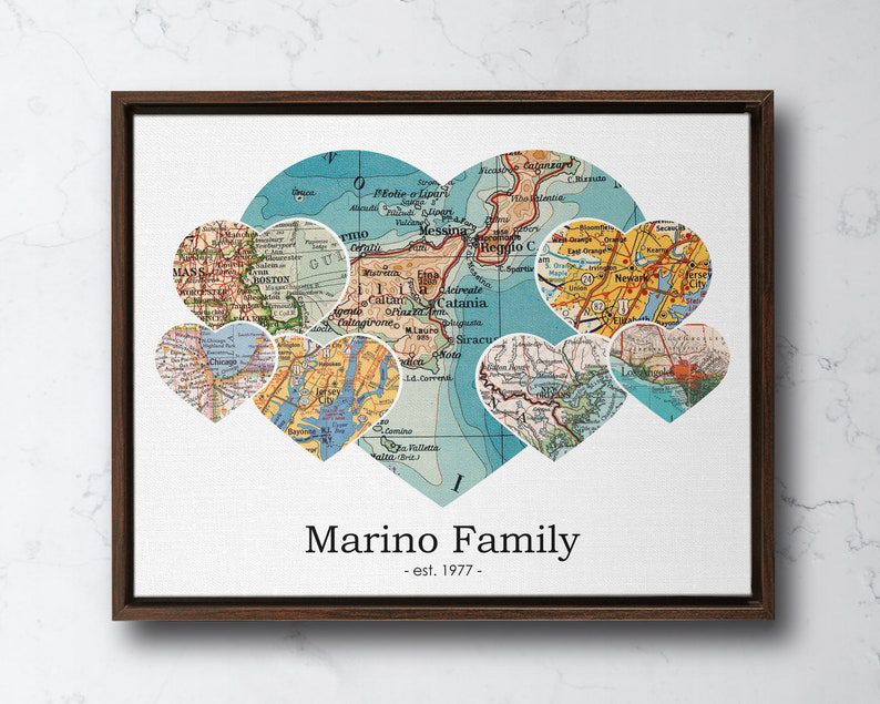 Etsy Personalized Family Map