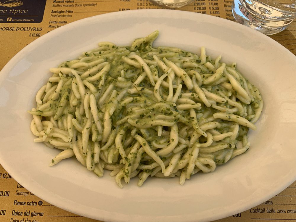 Cinque Terre Italy Trofie Pesto