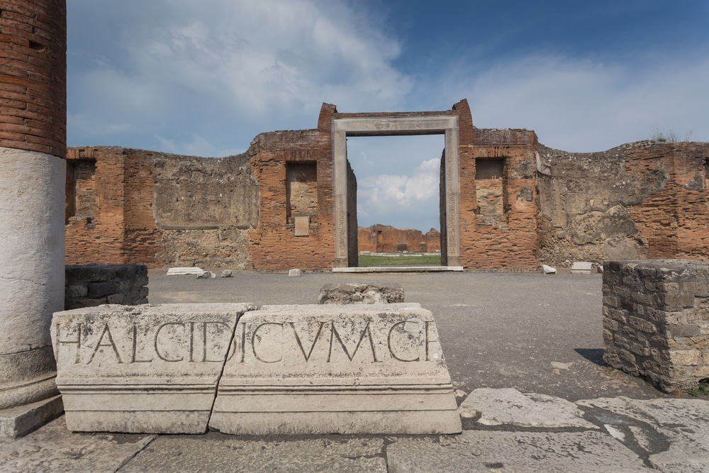 Latin Inscription Pompeii Italy