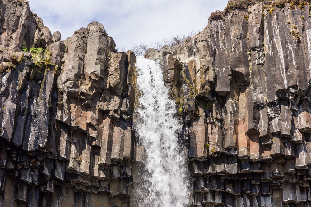 svartifoss waterfall inside the skaftafell national park Iceland