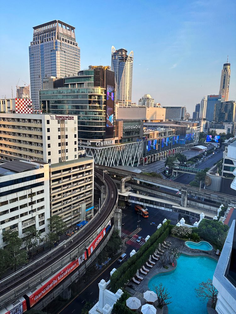 Bangkok Thailand city center, Central World, Skytrain