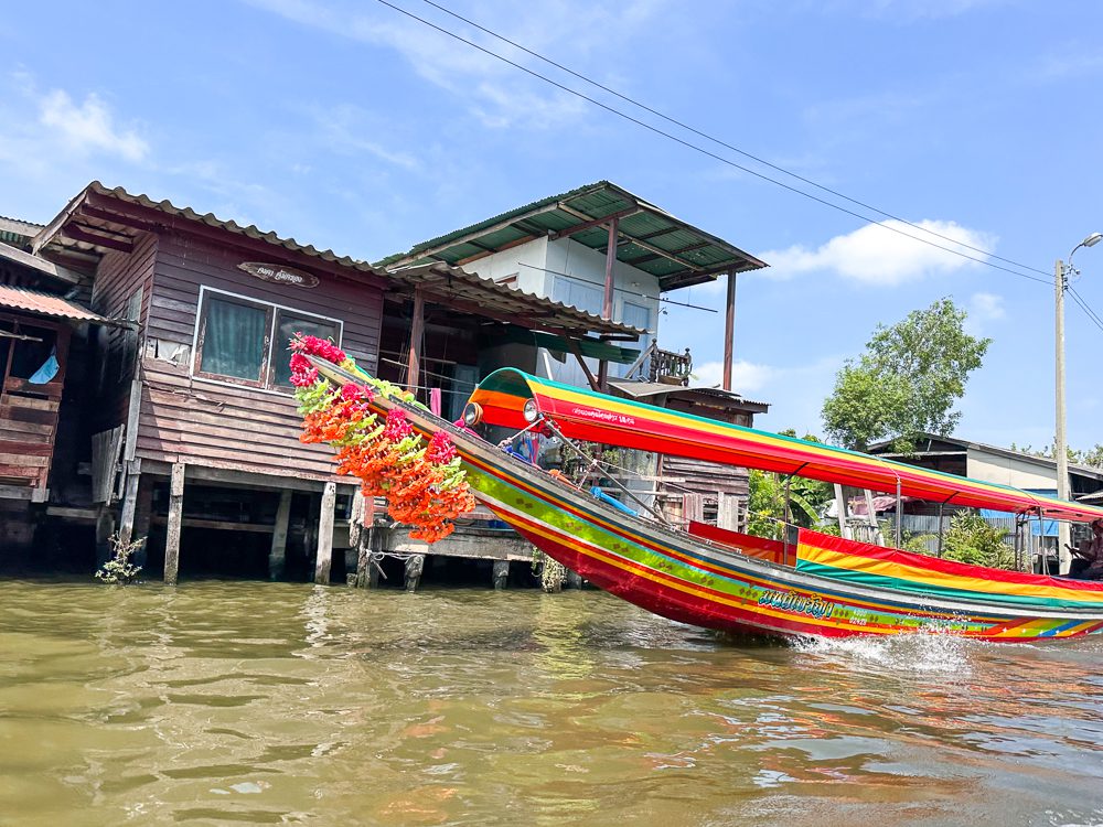 Bangkok Thailand Klong Tour Long tail boat on the river