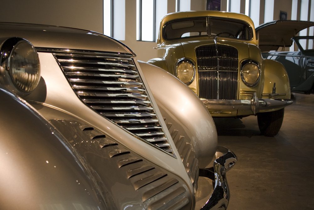 Classic cars at the Automobile and Fashion Museum in Malaga Spain
