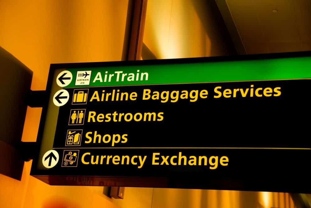 JFK Airport AirTrain Sign in New York City