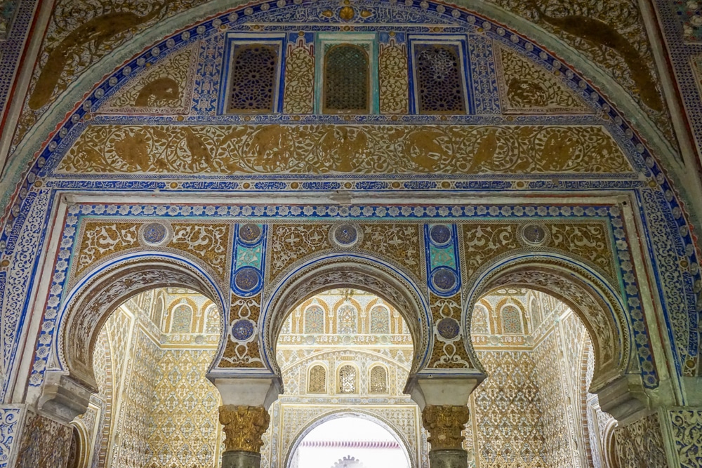 Close up of the Alcazar in Seville Spain