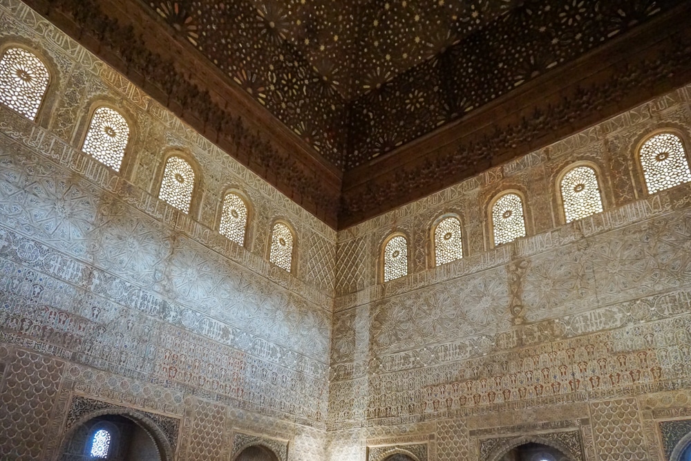 Inside the Alhambra in Granada Spain