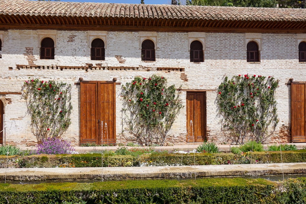 Fountains and pools at the Alhambra in Granada Spain
