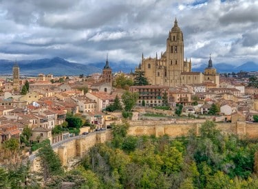 View from Segovia Castla overlooking Segovia Spain