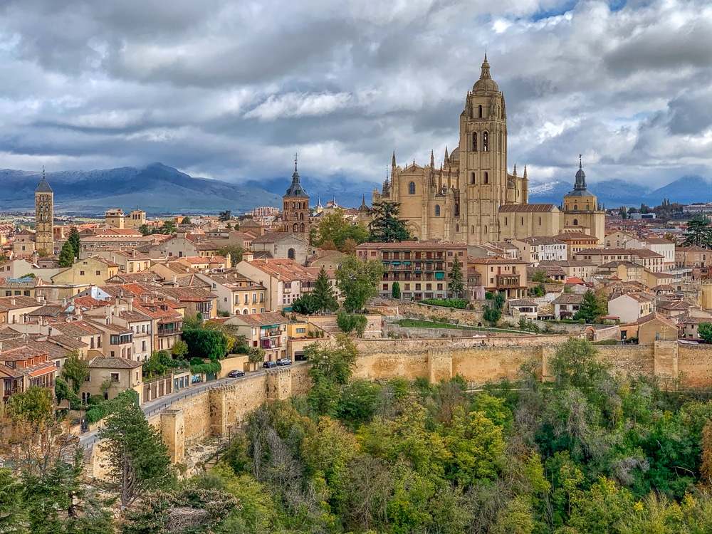View from Segovia Castla overlooking Segovia Spain