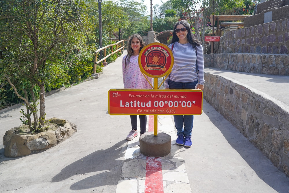 Standing at the Equator in Quito Ecuador