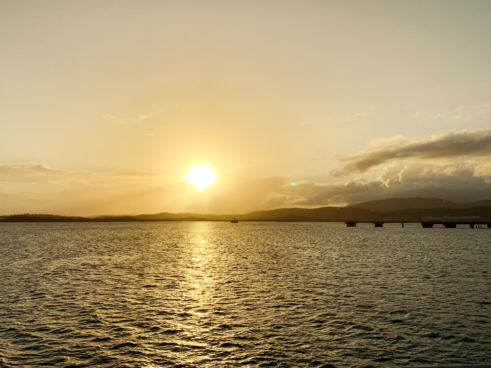 sunset in Puerto Rico over the ocean