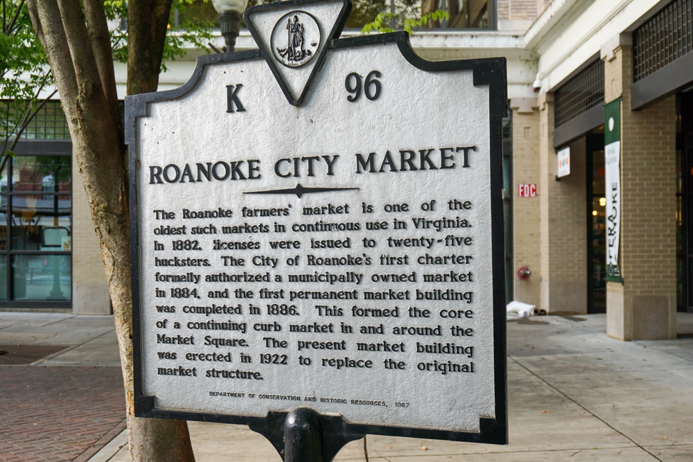 Roanoke Historic City Market Sign