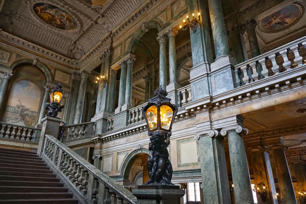 Stockholm Sweden staircase of royal palace