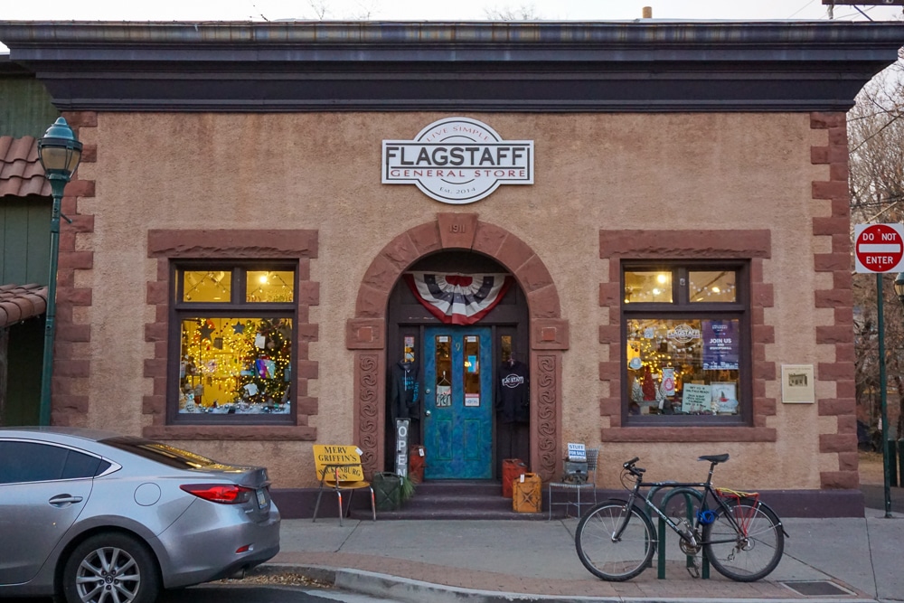 Flagstaff General Store in a historic brick building