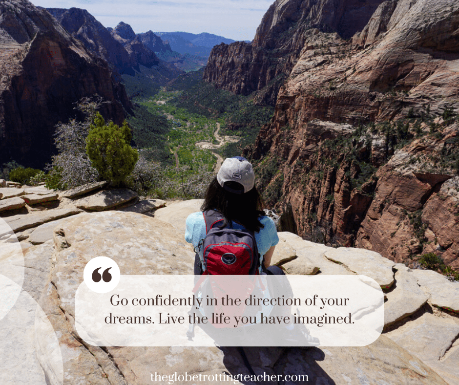 Travel quote about the going direction of your dreams.