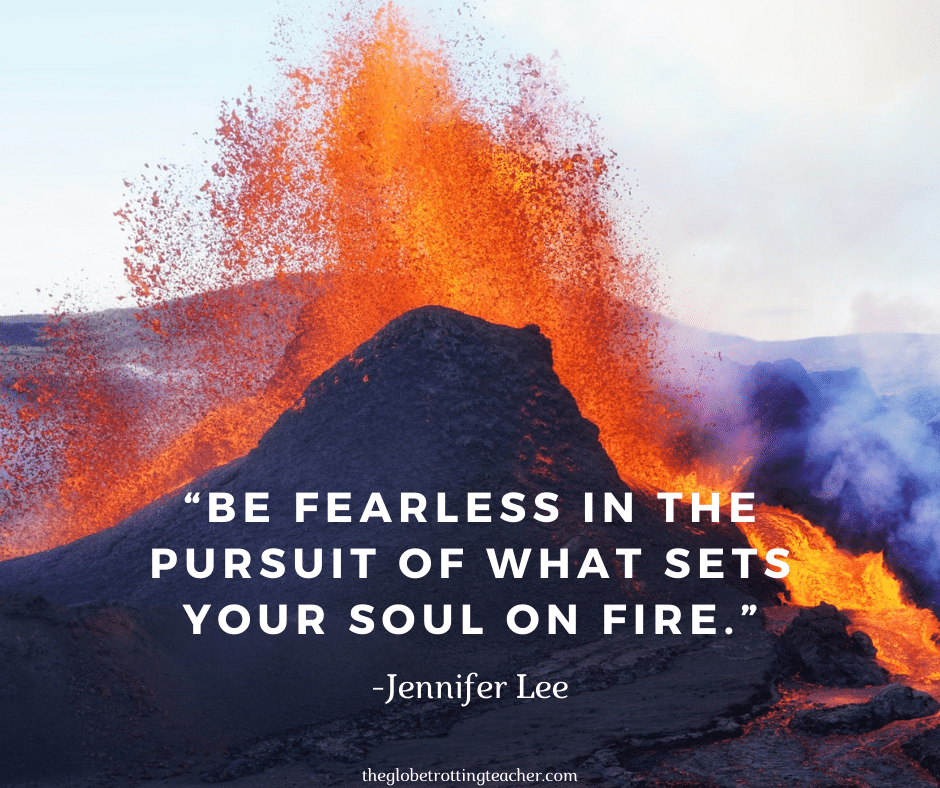 Travel quote about being fearless.