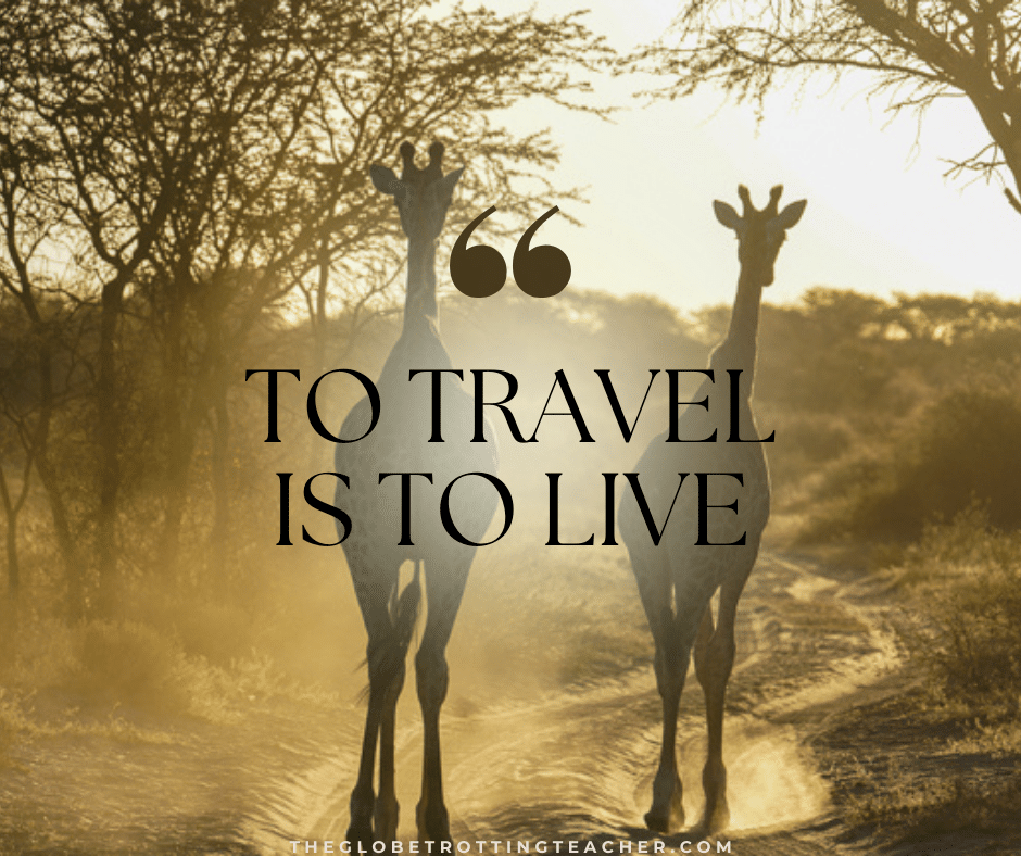 Quote about travel to live.